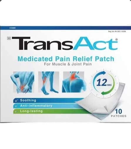 TransAct Medicated Pain Relief Patches 10s